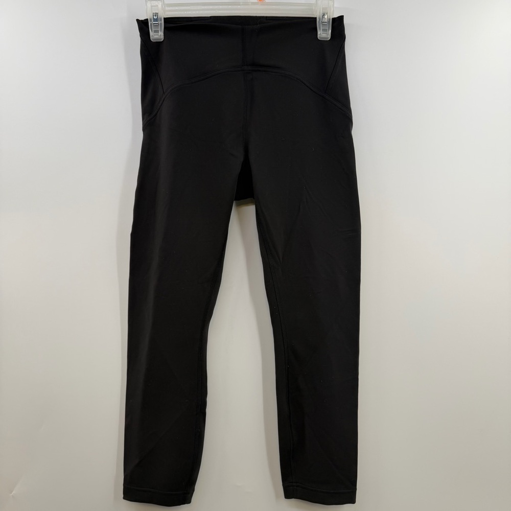Lululemon InStill High Rise Crop 23 Leggings Black Size 8 Nulu Luxtreme
